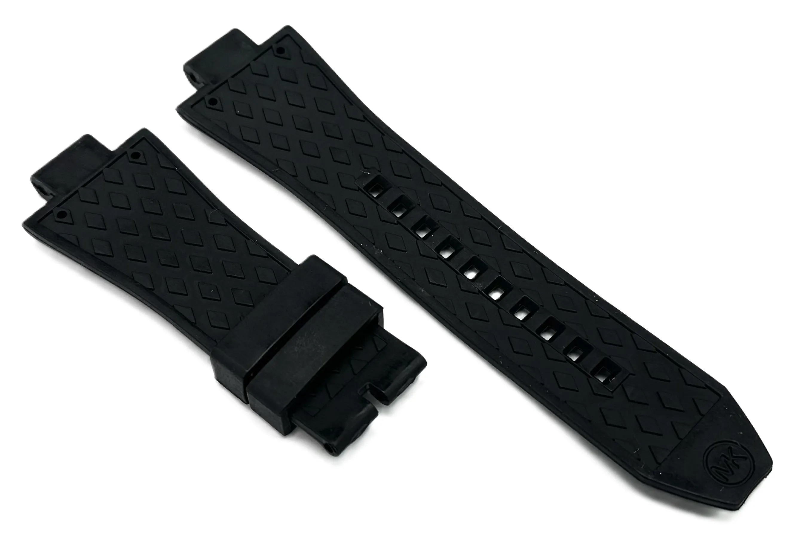 13mm Classic Black Rubber Watch Band for Michael Kors, Dylan Chronograph Watches