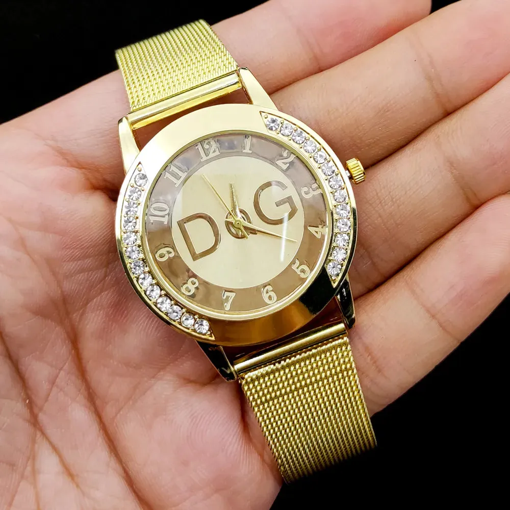 2023 Hot Sale European Fashion Watch Women Luxury Brand DQG Quartz Watch Reloj Mujer Casual Stainless Steel Ladies Clock