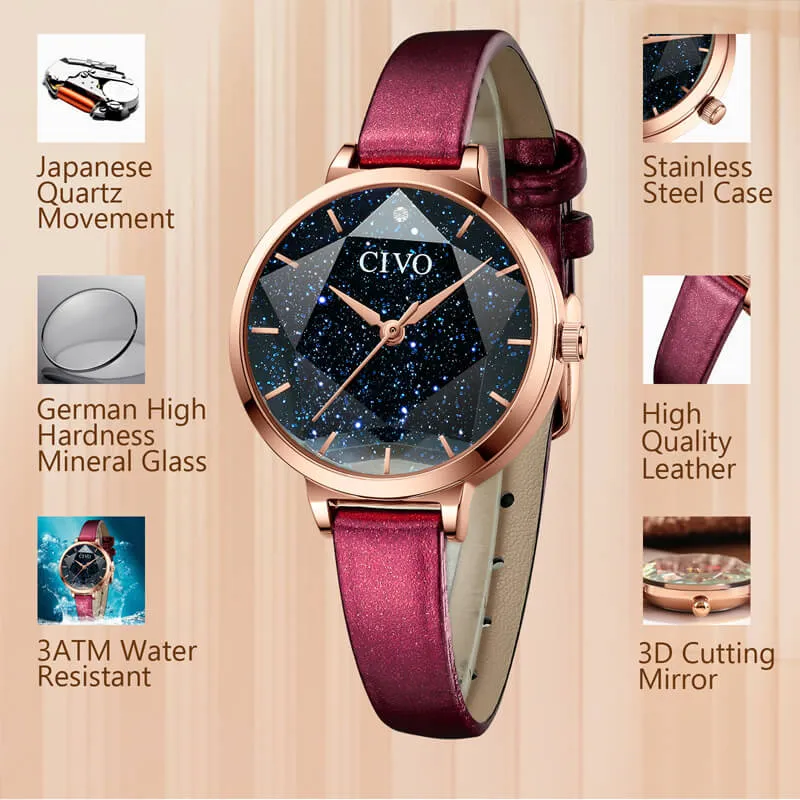 8123C | Quartz Women Watch | Leather Band