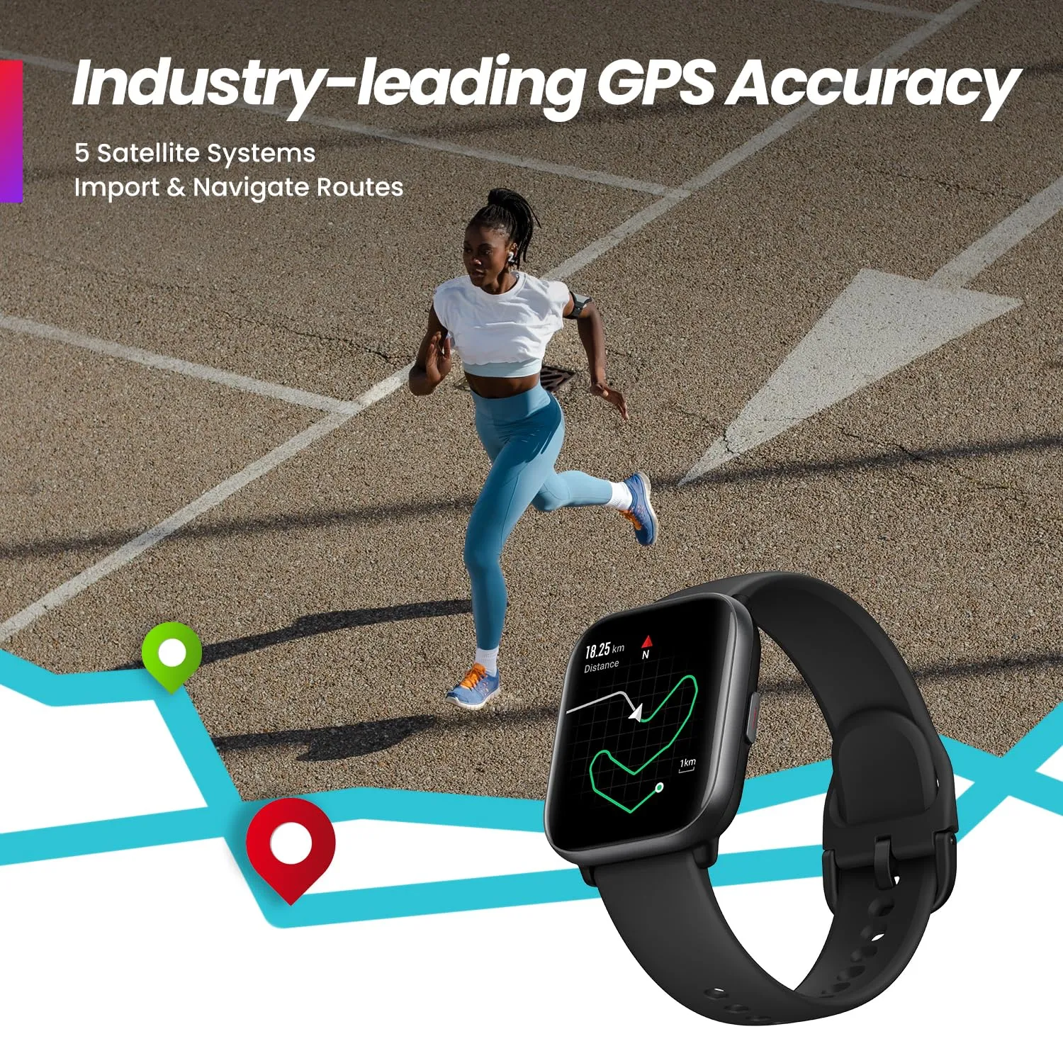 Amazfit Active Smart Watch  (Lavender Purple)