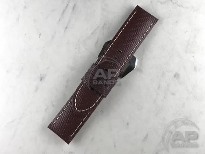 AP Bands 100% Genuine Red Carbon Fiber Strap For Panerai Watches 44mm