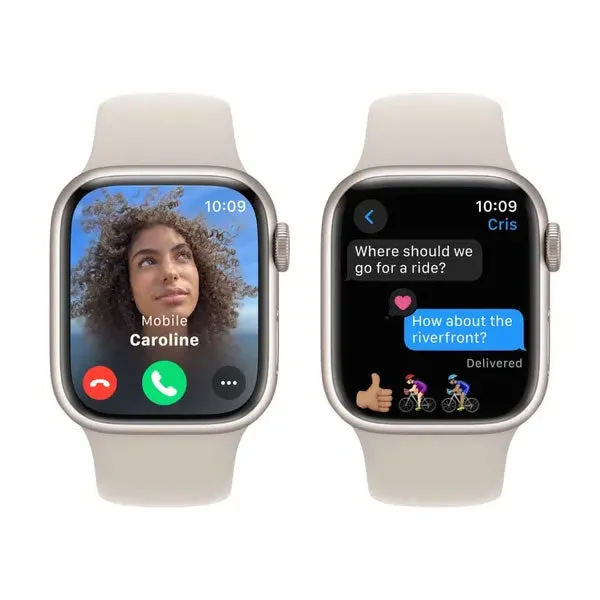 Apple Watch Series 9 Starlight Aluminium Case with Starlight Sport Band 41mm M/L (150mm-200mm)