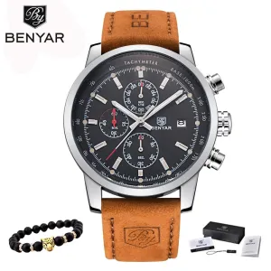 BENYAR Watches Men Luxury Brand Quartz Watch Fashion Chronograph Watch Reloj Hombre Sport Clock Male hour relogio Masculino