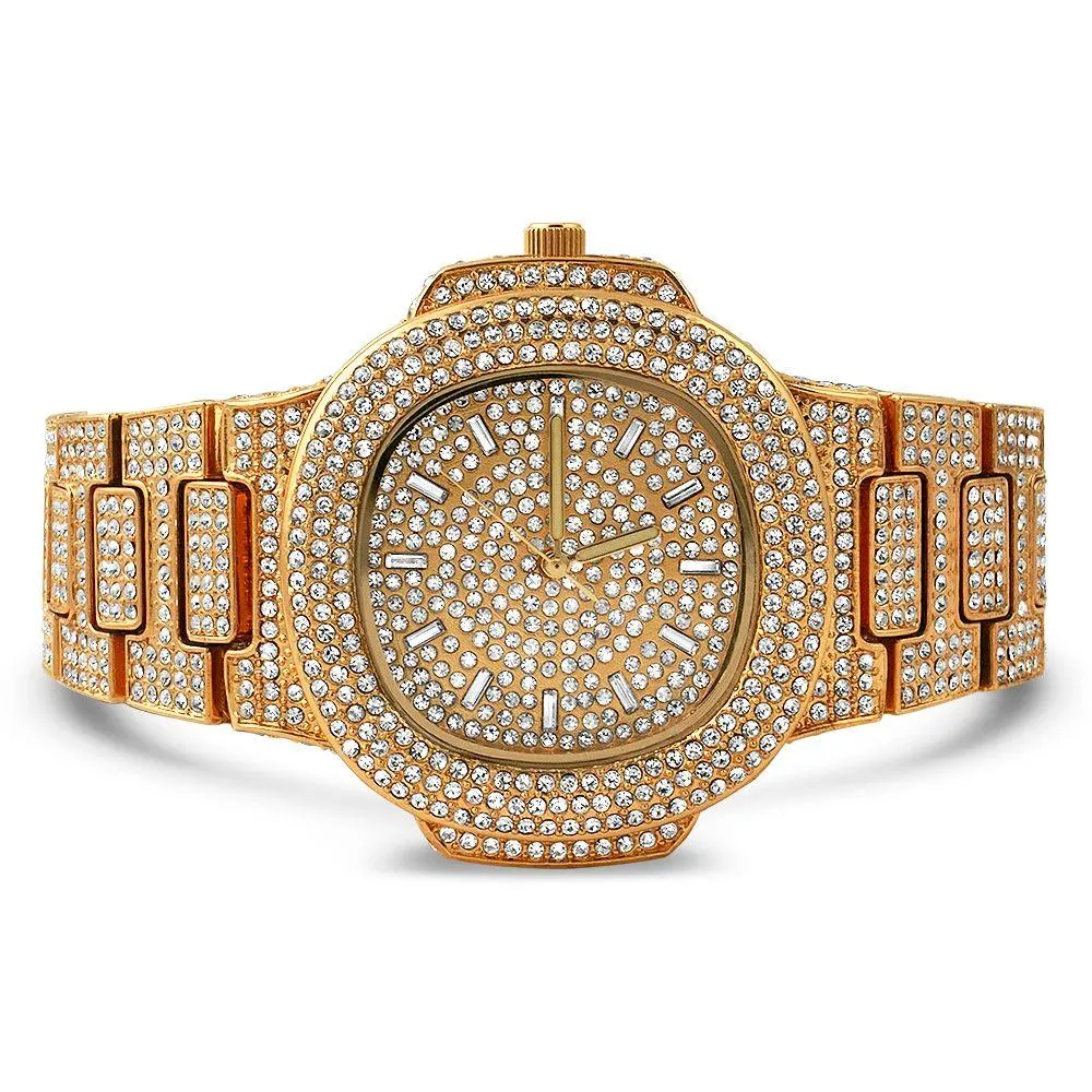 Big Face 44MM Bling Bling Blizzard Watch