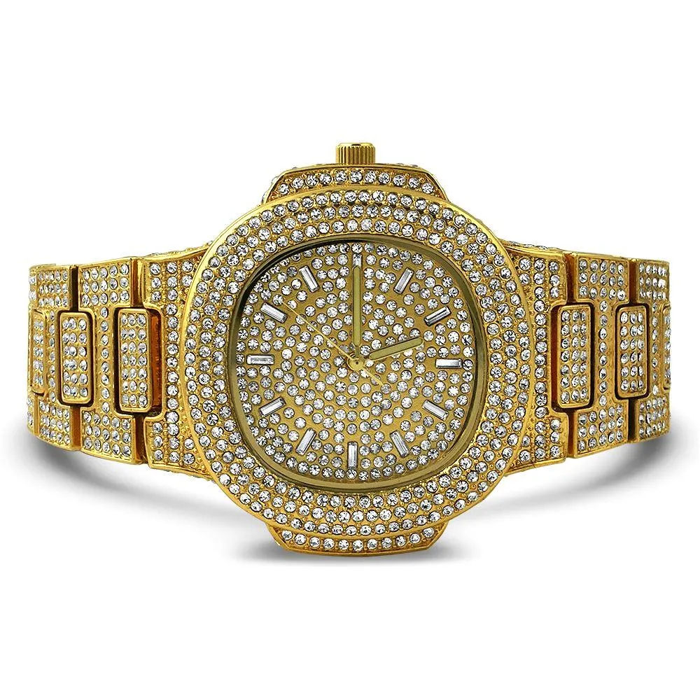 Big Face 44MM Bling Bling Blizzard Watch