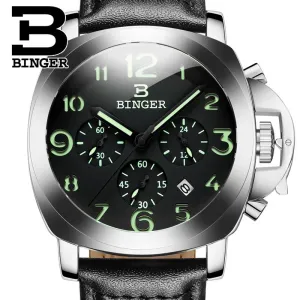 Binger Swiss Luminous Quartz Watch Men B 9015