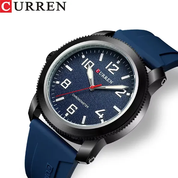 Blue/Red Unisex Watches/Marca Curren/Reloj para Hombre y Mujer Marca Curren