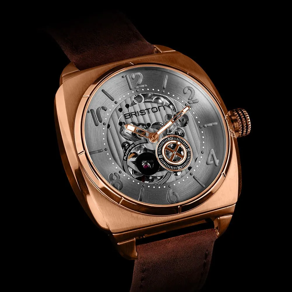 BRIS Watch Streamliner Skeleton Rose Gold IP