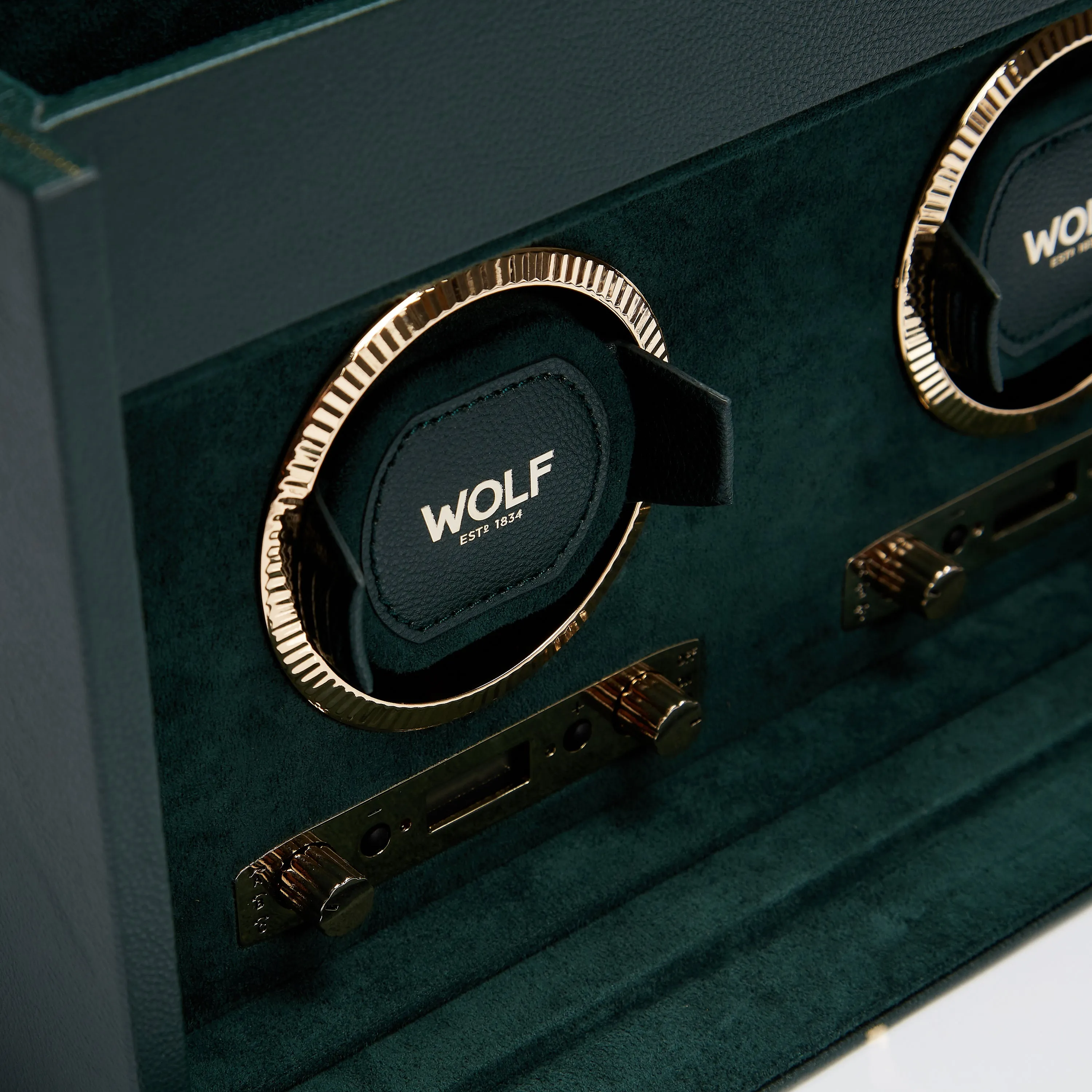 British Racing Double Watch Winder With Storage