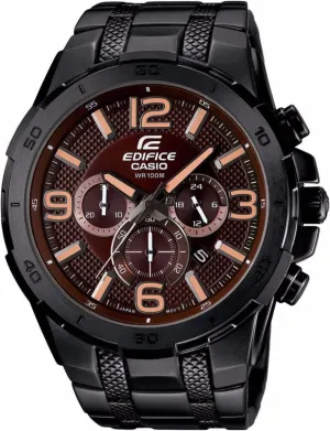 CASIO Edifice quartz Chrono Watch EFR-538BK-5A Black Stainless steel