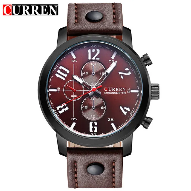 CURREN Luxury Casual Men Watches Analog Military Sports Watch Quartz Male Wristwatches Relogio Masculino Montre Homme 8192