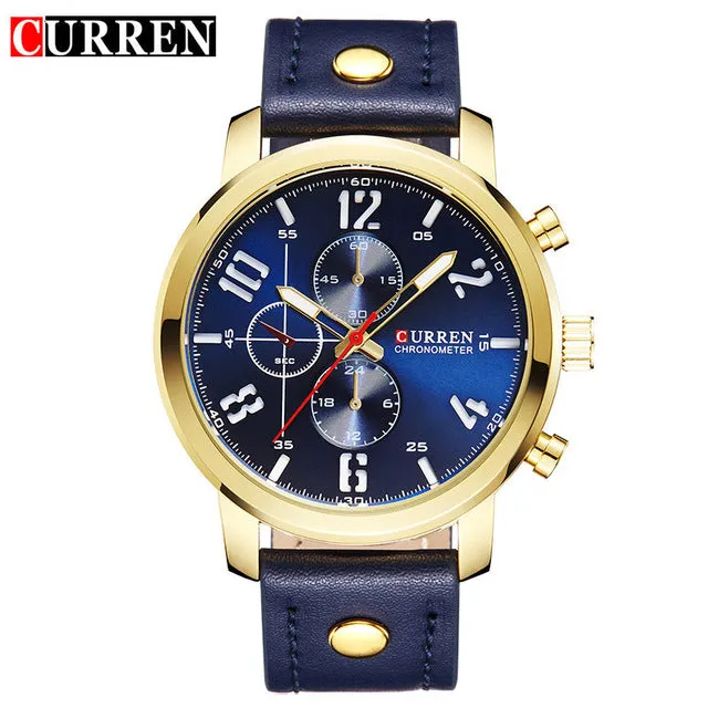 CURREN Luxury Casual Men Watches Analog Military Sports Watch Quartz Male Wristwatches Relogio Masculino Montre Homme 8192