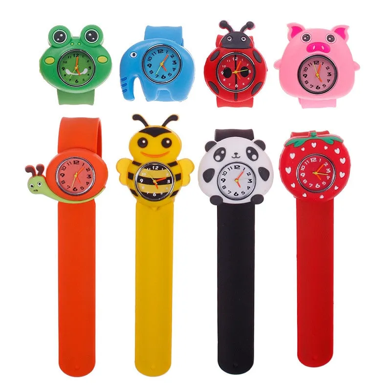 Cute Cartoon Unisex Children Kid Quartz Sports Bendable Rubber Strap Wrist Watch