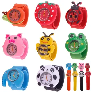 Cute Cartoon Unisex Children Kid Quartz Sports Bendable Rubber Strap Wrist Watch