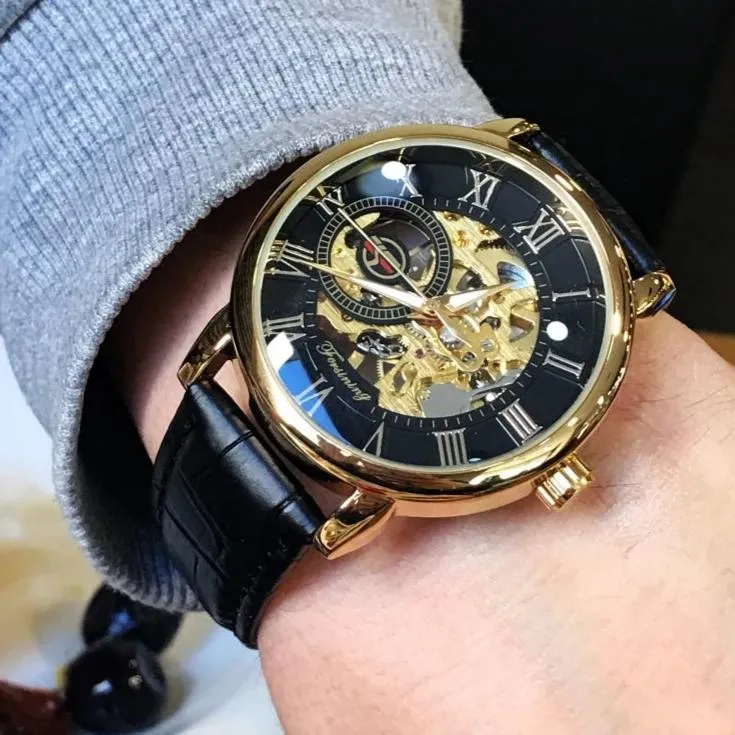 Designer Hollow Skeleton Mechanical Watches