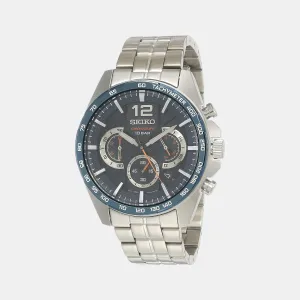 Dress Men's Blue Chronograph Stainless Steel Watch SSB345P1