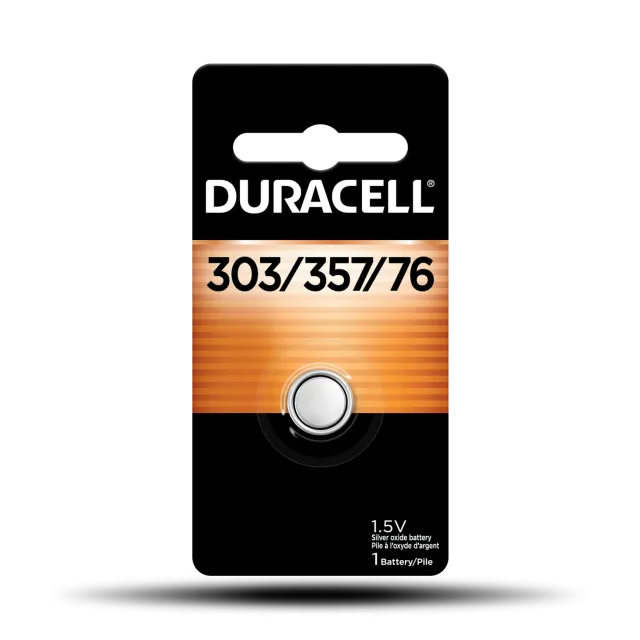 Duracell 303/357/76 Silver Oxide Button Battery