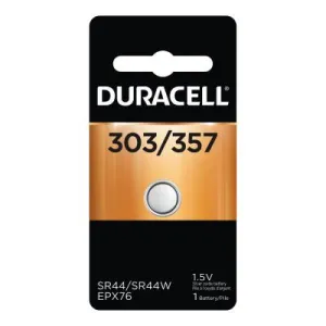 Duracell?? Watch/EleCTronic Battery, Silver Oxide, 1.5V, 357/303, 1 EA/PK, D303/357PK