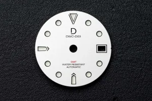 DWC GMT D03 White Sandwich Lume Dial for TMI NH34 (Fine silver coated edition)