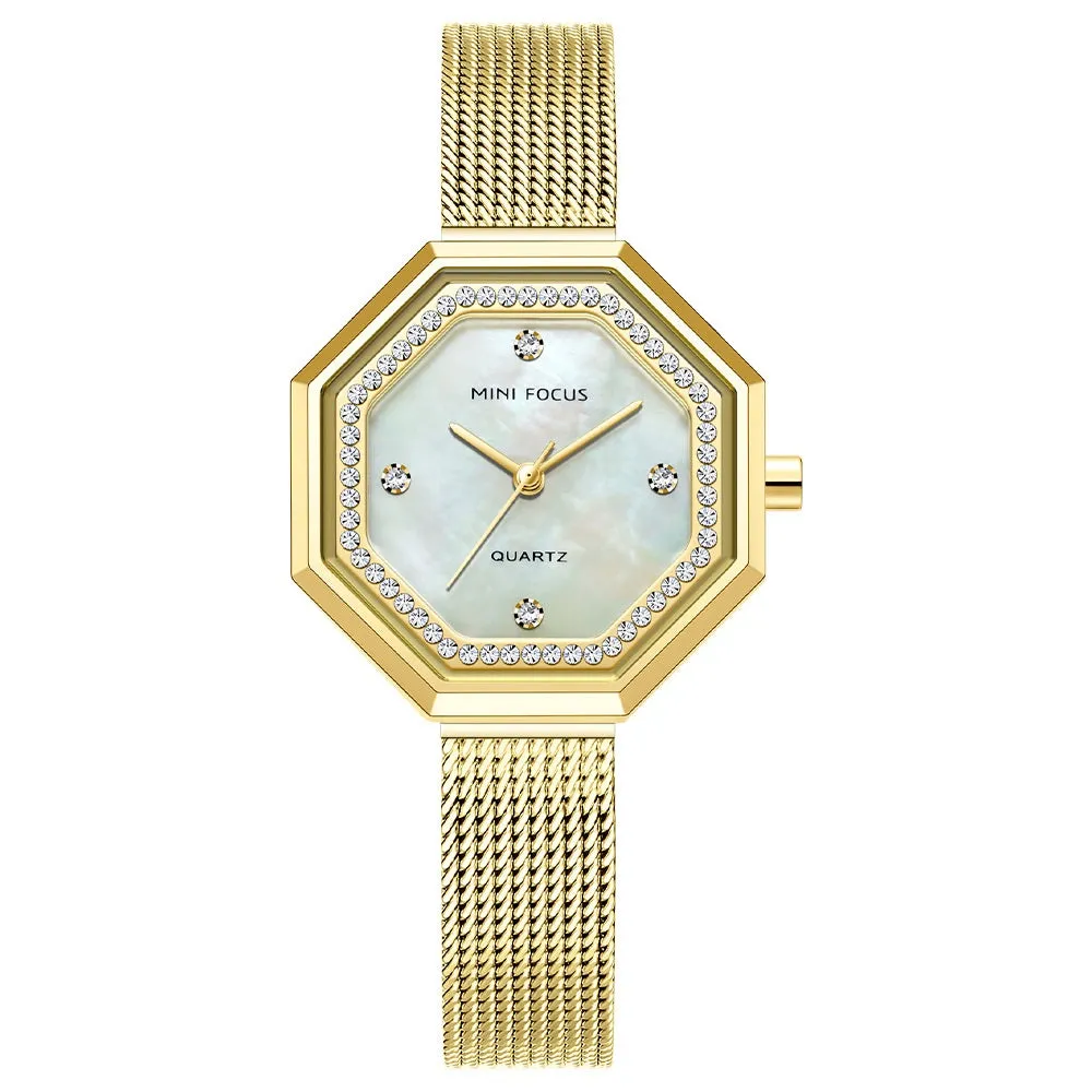 Fashion diamond inlaid Fritillaria Japanese movement waterproof women's Watch