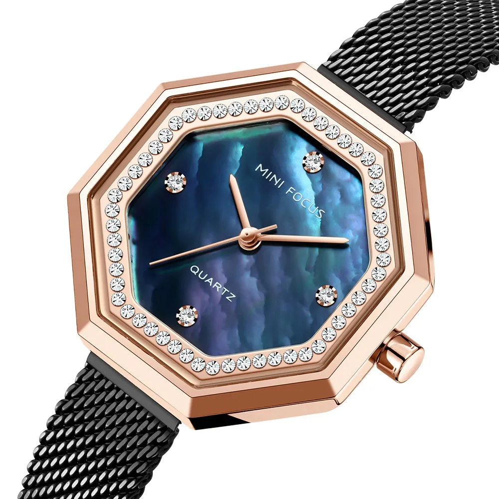 Fashion diamond inlaid Fritillaria Japanese movement waterproof women's Watch