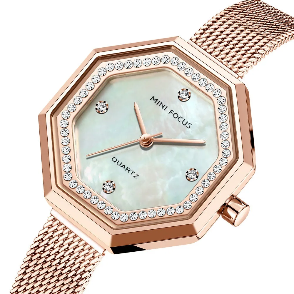 Fashion diamond inlaid Fritillaria Japanese movement waterproof women's Watch