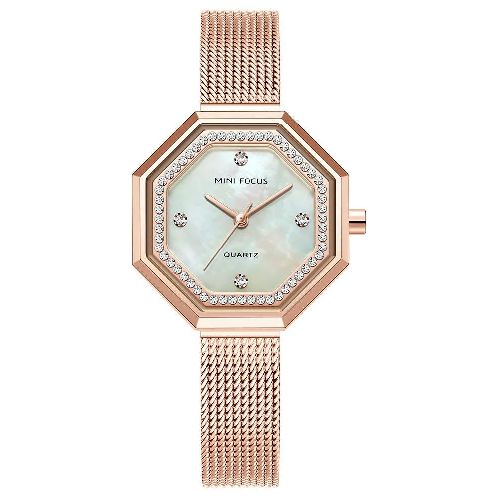 Fashion diamond inlaid Fritillaria Japanese movement waterproof women's Watch