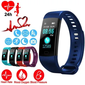 Fitness Activity Heart Rate Tracker Blood Pressure Waterproof band  IOS Android