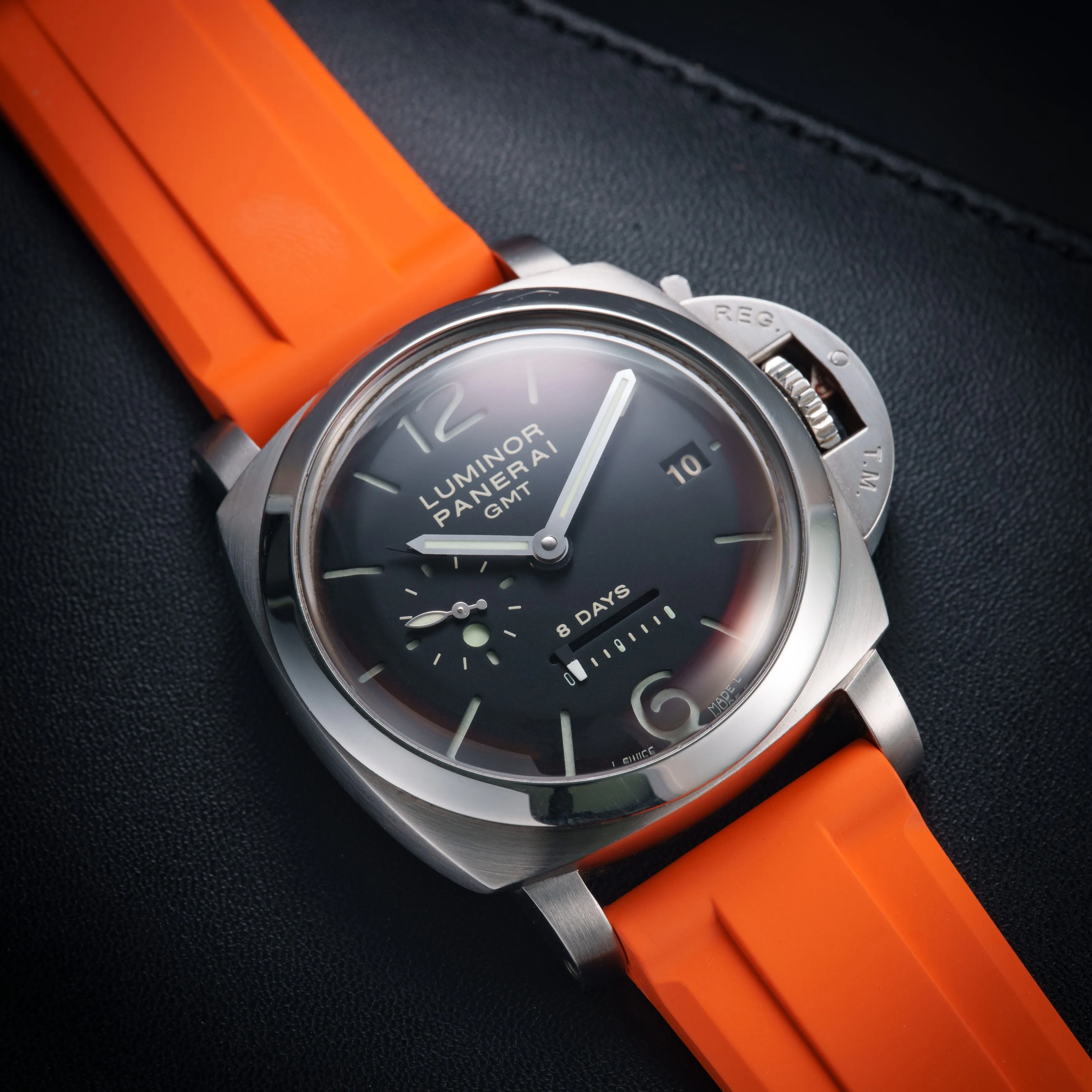 FKM Rubber Strap for Panerai Luminor - Citrus Orange