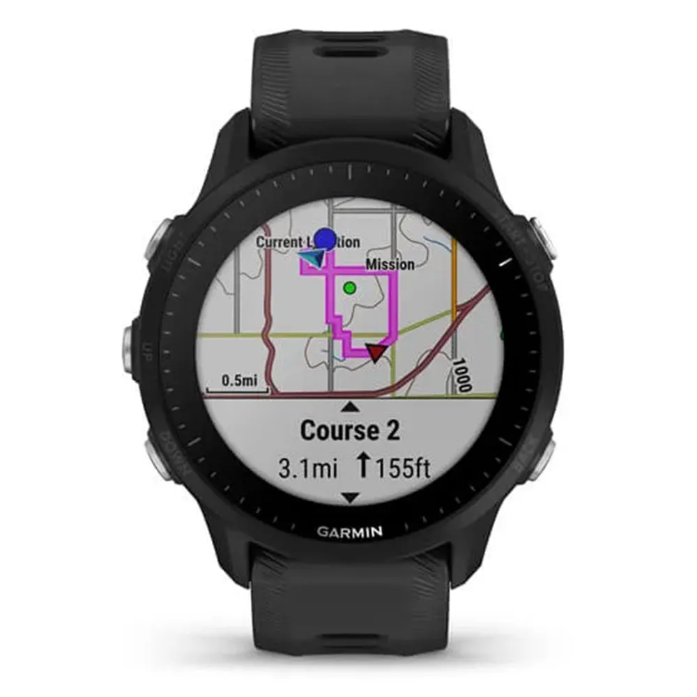 Garmin Forerunner 955 Black Tailored to Triathletes, Long-Lasting Battery GPS Running Smartwatch - 010-02638-10