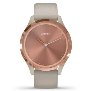 Garmin vivomove 3S Light Sand Silicone Band Gold Digital Dial Hybrid Smart Watch - 010-02238-02