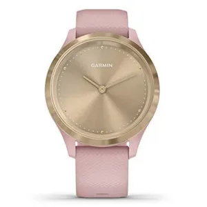 Garmin vivomove 3S Pink Silicone Band Gold Digital Dial Hybrid Smart Watch - 010-02238-01