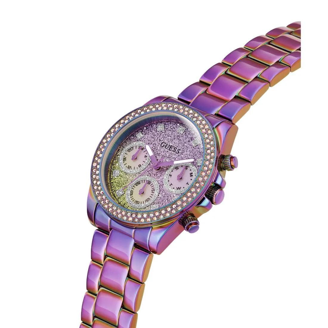 Guess Women 38 mm Size Iridescent Dial Analog Watch - GW0483L5