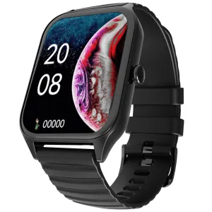 HAMMER Stroke 1.96" Calling Smart Watch with Strong Metallic Body, in Built Games, 100  Sports Modes, Customized Watchfaces (Black)