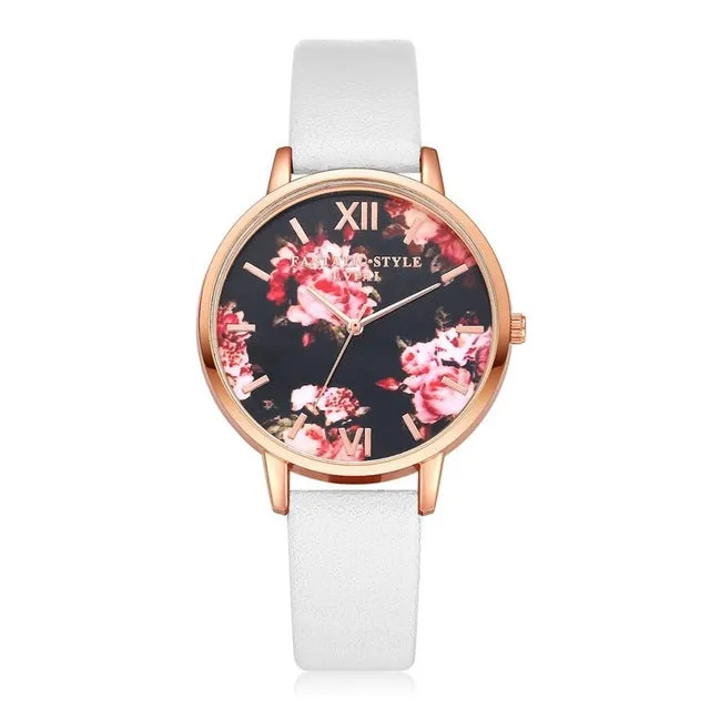 High Quality  Leather Strap Rose Gold