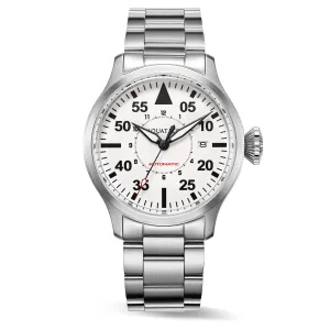 Horizon Hawk Full Lume White Dial Automatic Pilot Watch