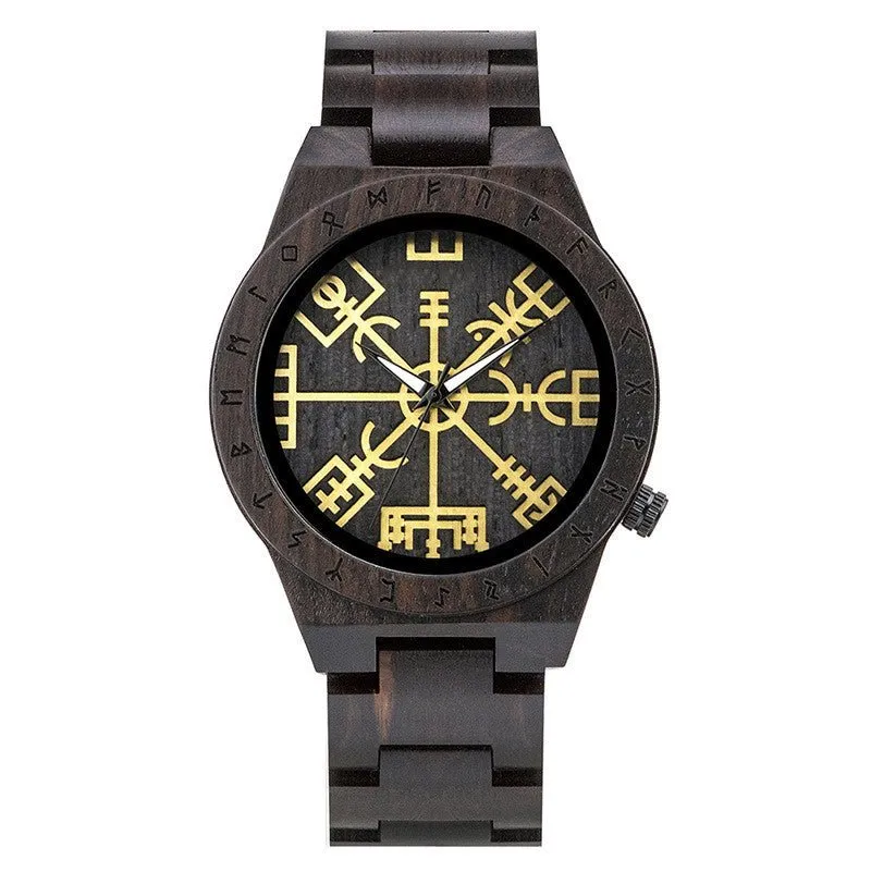 Leisure Ebony Wood Watch For Men