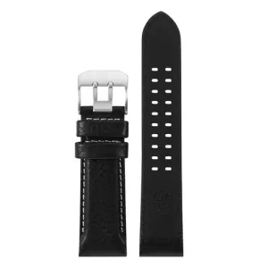 Luminox Men's 3250 Navy SEAL Steel Series Black Leather Strap Stainless Steel Buckle Watch Band - FEX.2401.20Q.K