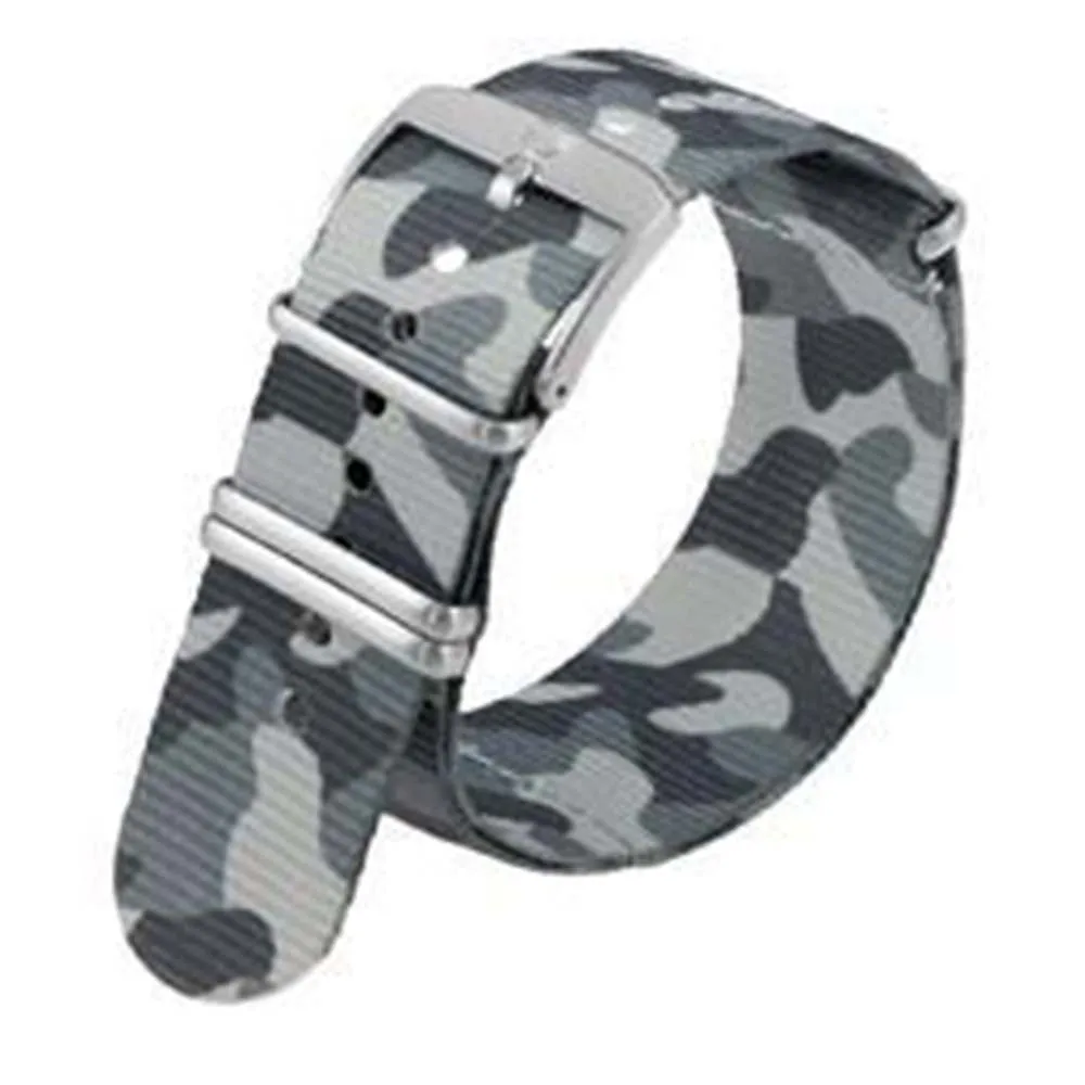 Luminox Men's Camouflage Webbing Nylon Strap Stainless Steel 4 loops Watch Band - FNX.2401.80Q.K