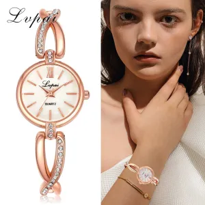 Luxury Bracelet Women Dress Watches Fashion Quartz Crystal Watches Lvpai Brand Ladies Casual Dress Sport WristWatch