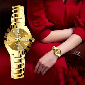 Luxury Rhinestone Quartz Wristwatch for Fashionable Daily Travel