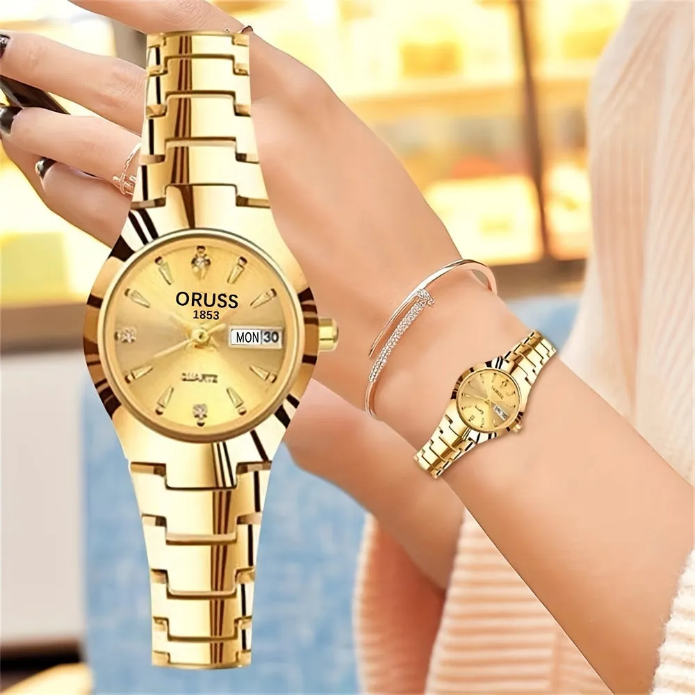 Luxury Rhinestone Quartz Wristwatch for Fashionable Daily Travel