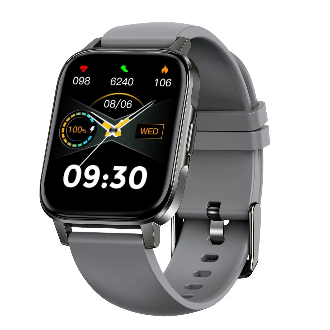 Maxima Max Pro X5 Smartwatch-Premium Ultra Slim 1.7” HD Display with 15 Days Battery Life,IP68 Resistance,60  Watch Faces,Sleep&SpO2 Monitoring,Social Media alerts, Multiple Exercise Modes(Grey)