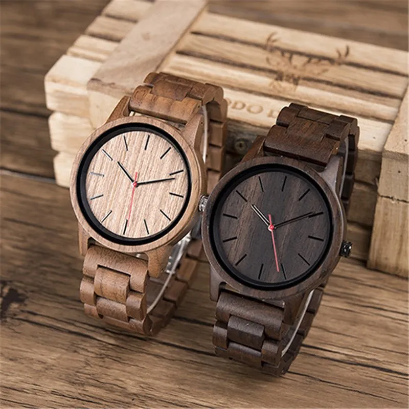 Men's Wooden Waterproof Quartz Watch