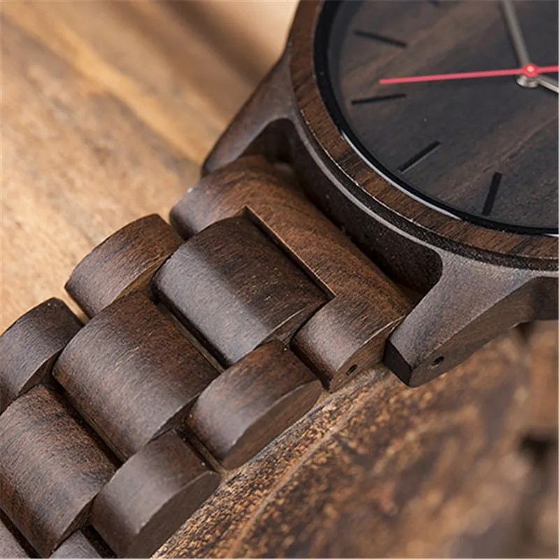 Men's Wooden Waterproof Quartz Watch