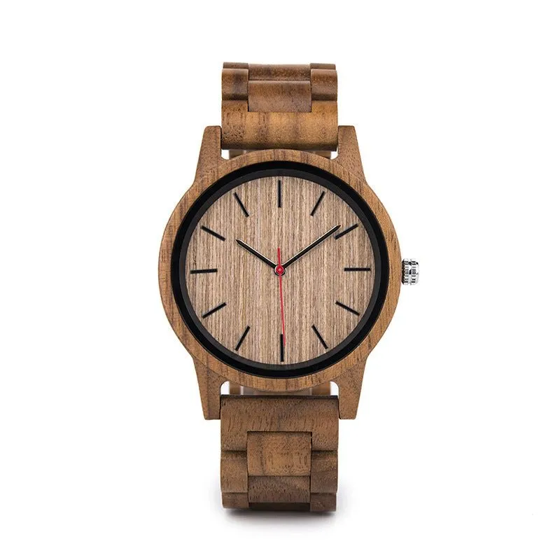 Men's Wooden Waterproof Quartz Watch