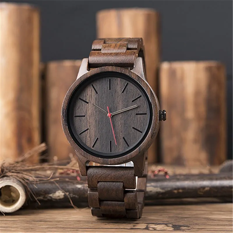 Men's Wooden Waterproof Quartz Watch