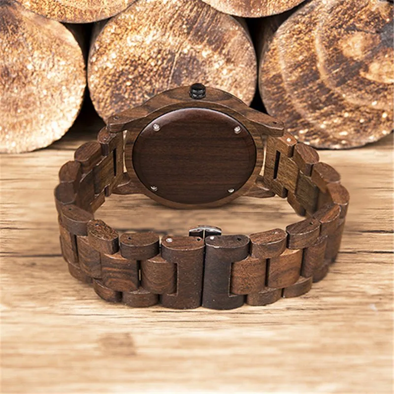 Men's Wooden Waterproof Quartz Watch