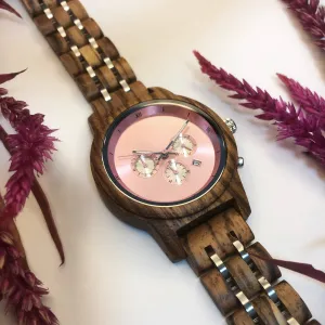 Murray - Pink Face Zebrawood Lady Chronograph