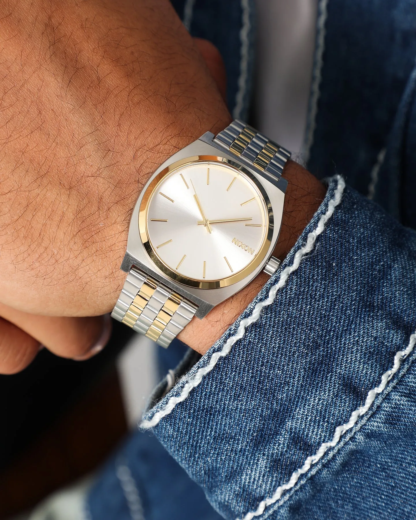 Nixon Time Teller Watch Silver/Gold